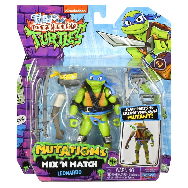 Tales of Teenage Mutant Ninja Turtles Mutations Mix and Match 4.5 Leonardo Basic Action Figure Assortment by Playmates Toys