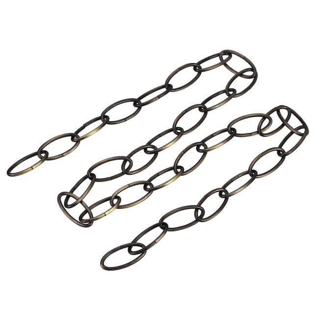 Unique Bargains 3.2mm Thick 1m Long Pendant Light Fixture Chains Bronze 2 Pack