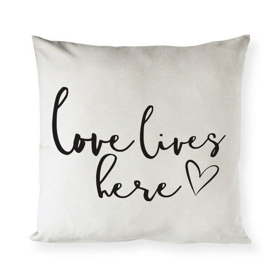 Love Lives Here Pillow Cover