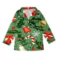 thumbnail image 6 of Matching Family Pajamas Fashion Christmas Tree Print Satin Silk Christmas Pajama Matching Sets Button Down Christmas Pjs for Family Christmas Homewear Dads, 6 of 9
