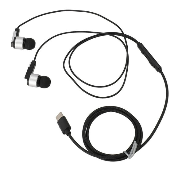 USB C Headphones, Stereo Bass 3.9ft Cable Noise Canceling High Sensitivity Ergonomic USB Type C Wired Earbuds with Microphone for Tablet