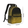 thumbnail image 2 of Yiaed Gold Glitter Gradient Print School Backpack College Backpack Daypacks for Students High School Spacious and Durable Daypack for Work and Travel-One Size, 2 of 6