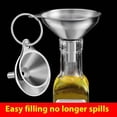 thumbnail image 4 of 3-piece set Silvery Stainless Steel Funnel,Kitchen Funnel with 2Pcs Cleaning Brush, Perfect of Dry Ingredients & Powder, 4 of 5