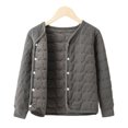 thumbnail image 2 of Odeerbi Kids Boys Girls Winter Padded Coat Padded Jacket School Uniform For Children Gray 7-9 Years, 2 of 7