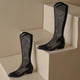 thumbnail image 4 of Amzcrzy Zapatos de mujer,Zapatos de mujer,Zapatillas de mujer, Botas de verano para mujer, tacón grueso, ahuecadas, con aumento de altura, botas de gasa de malla fina y transpirables Sandalias Mujer, 4 of 8