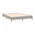 thumbnail image 4 of Full Bed Frame Light Gray Fabric 53.9x74.8", Supportive Legs & Plywood Slats, 4 of 9
