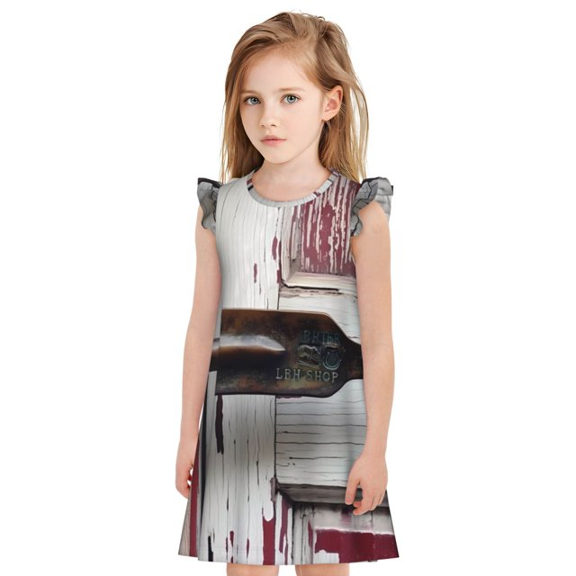 Balery Rustic Door Handle Closeup Camisón de princesa para niñas, pijama de algodón con mangas abullonadas, suave y bonito.-XX-Large