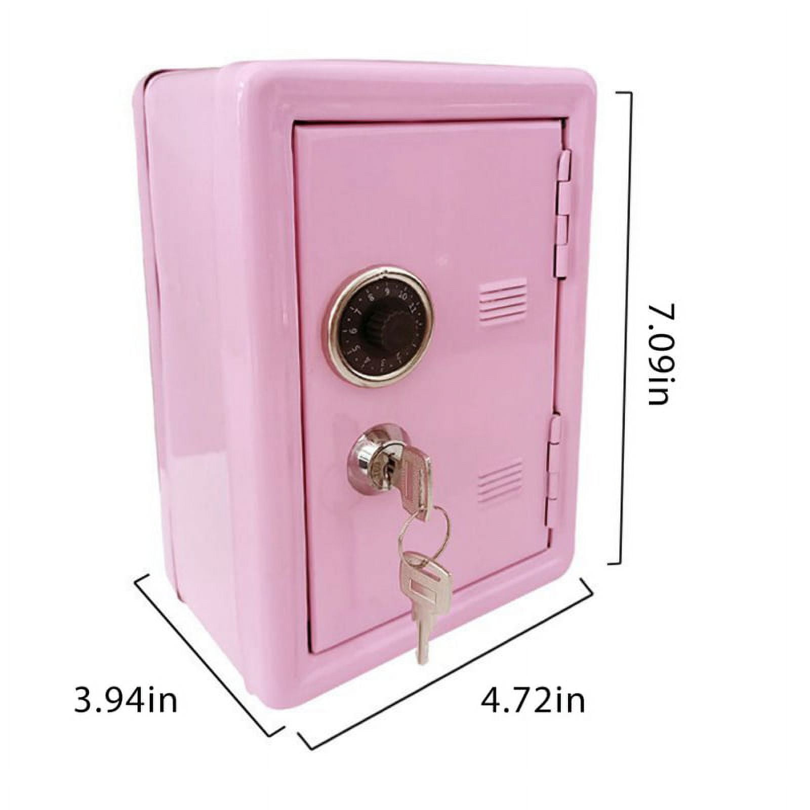 Mini Safe and Lock Box,Money Box,Digital Keypad Safe Box,Steel Alloy Drop Safe, Keypad Lock,Perfect for Home Office Hotel Business Jewelry Gun Cash Use Storag Red