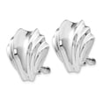 thumbnail image 2 of 14K White Gold Earring Button Women'S 20 mm 21 Polished Fancy Omega Back Post Earrings, 2 of 3