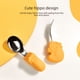thumbnail image 4 of Tenedor cuchara de entrenamiento para aprender a comer para bebés hipopótamo, mango corto, vajilla de acero inoxidable, tenedor cuchara de silicona para alimentos complementarios para niños, 4 of 6