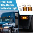 thumbnail image 2 of Unique Bargains Front Rear Side Marker Light 2 LED for Truck Camper Van Lorry RV Plastic Amber (Set of 4), 2 of 7