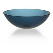 Xylem GV101BLU Round Glass Vessel Sink - Clear Blue