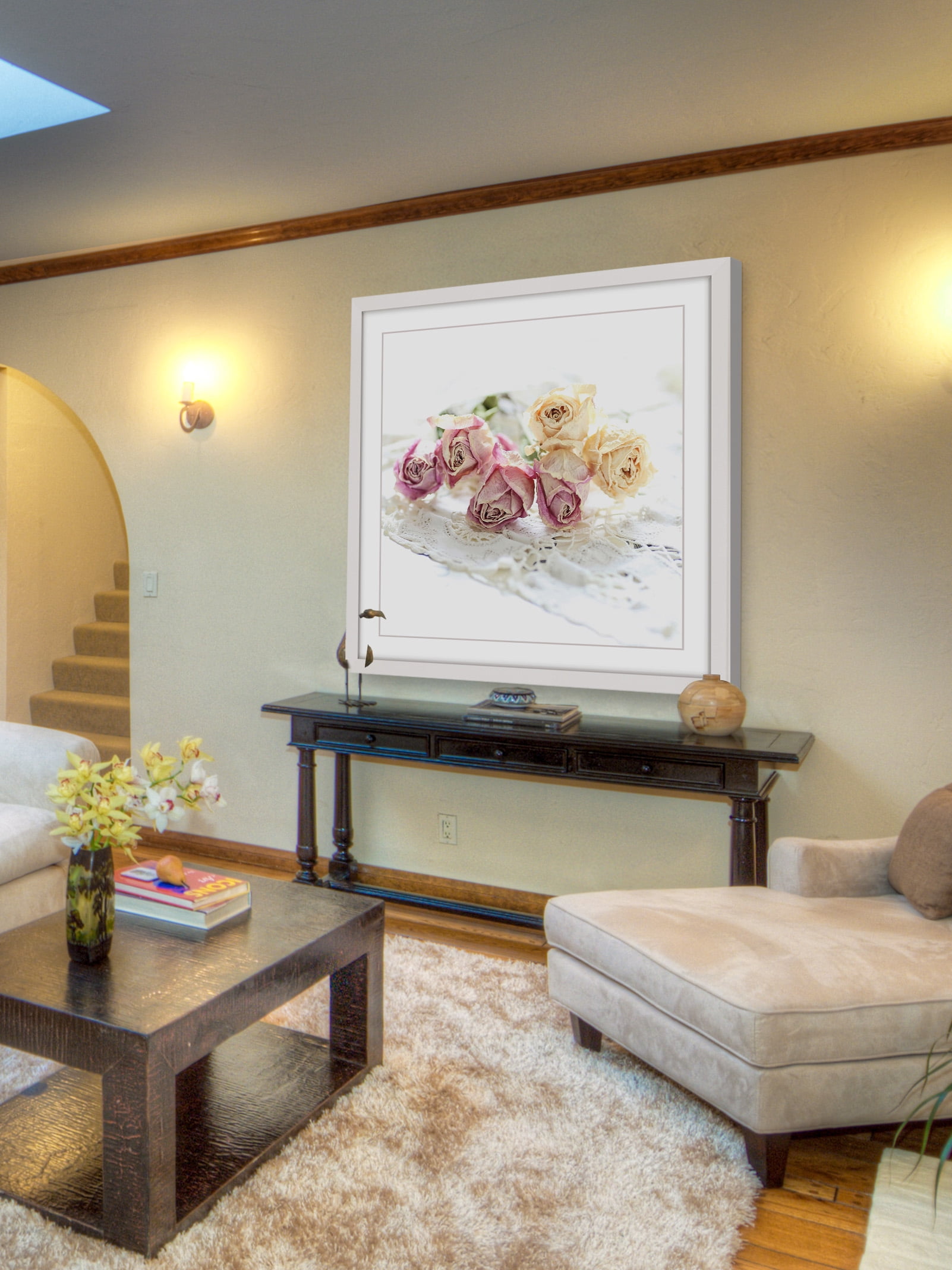 "Faded Roses" Framed Painting Print