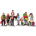 thumbnail image 2 of Lemax Village Collection Holiday Shoppers Set of 6 # 92683, EACH FIGURE HAS A BRIGHT PINK SKIN TONE By Brand Lemax, 2 of 2