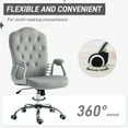 thumbnail image 5 of Vinsetto Home Office Chair with Adjustable Height and Tilt, Light Gray, 5 of 9