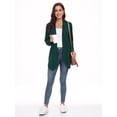 thumbnail image 6 of JWD Womens Casual Lightweight with Pocketes Long Sleeve Open Front Cardigan Dark Green-S, 6 of 6