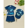 thumbnail image 2 of Lairauiy Baby Toddler Boys Swimsuit Infant Girl Swimsuits 6 12 18 24M 2T 3T 4T 5T Bathing Suit Swimwear 3Pcs Set Rash Guard Hat, 2 of 9