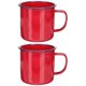 thumbnail image 1 of 2pcs Enamel Mug Enamel Camping Coffee Mug Reusable Enamel Tea Water Beverage Cup, 1 of 3