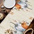 thumbnail image 2 of Fall Orange Table Runner, Autumn Thanksgiving Kitchen Dining Table Decoration for Home Party Decor 13x120 Inches, 2 of 9