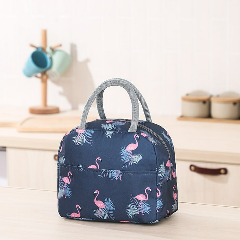 Kohls flamingo insulated polyester reusable shopping/lunch/beach/picnic tote  bag