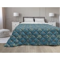 thumbnail image 1 of Vintage Down Alternative Comforter, Mosaic Colorful Floral Design with Rhombuses and Stripes Retro Composition, Microfiber Quilt for All Season, 5 Sizes, Multicolor, by Ambesonne, 1 of 3