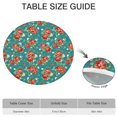 thumbnail image 6 of Round Fitted Tablecloth with Elastic Edges Fits 36"-44" Round Tables Pioneer Colorful Floral Waterproof Table Cover Washable Indoor and Outdoor for Party Kitchen Dinner Banquet Patio Picnic, 6 of 7
