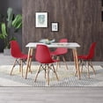 thumbnail image 3 of Comedor Alterego Rectangular Blanco con 4 Sillas Rojas, 3 of 4