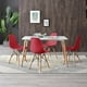 thumbnail image 3 of Comedor Alterego Rectangular Blanco con 4 Sillas Rojas, 3 of 4