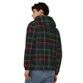 thumbnail image 4 of Kdxio Buffalo Plaid Dark Green Print Men Hoodies Casual Hoodies for Men with Zip Pockets Full Zip Long Sleeve Sweatshirt Sports Hooded Jacket-3X-Large, 4 of 5