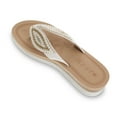 thumbnail image 1 of Qarigey 1 par de sandalias informales de verano para interior y exterior para mujer, zapatillas con separador de dedos y hojas de perlas, zapatos de ocio Calzado sieben­und­dreißig Qarigey AP002494-02, 1 of 1