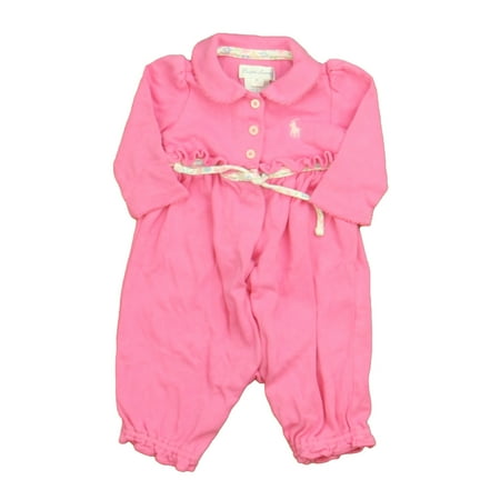 

Pre-owned Ralph Lauren Girls Pink Long Sleeve Outfit size: 3 Months