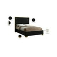 thumbnail image 2 of Lana Black Velvet Queen Bed-Color:Black Velvet,Finish:Gold,Style:Contemporary, 2 of 3