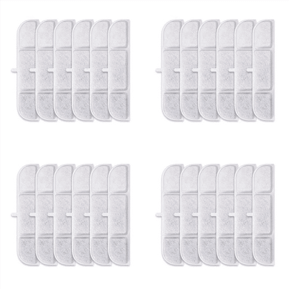 24 Activated Carbon Filter for Cat Water Fountain WFP6 Replacement Filters Pet Automatic Drinking