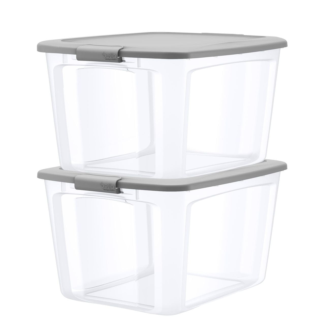 Product of Bella 20Gal. Tote with Locking Lid, 2 pk. Clear Walmart