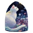 thumbnail image 2 of BZSMCE Winter Beanie Hats Warm Cozy Cap Whimsy Cat & Flutter Pattern, 2 of 7