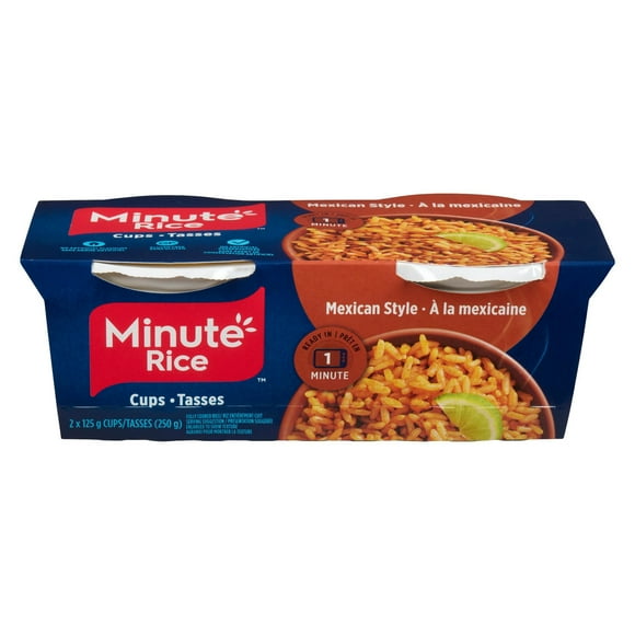 Minute Rice RTS Mexican Style 250g Cups, 2x125g Cups (250g)