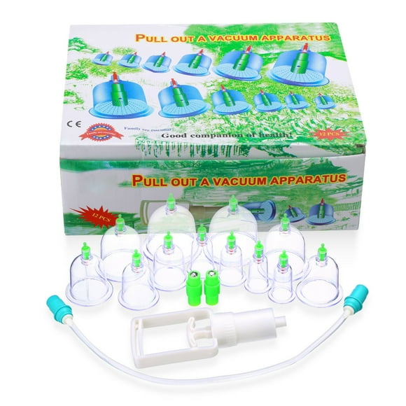 12 Tasses Ventouses Ensemble Professionnel Biomagnétique Chinois Ventouses Ensemble