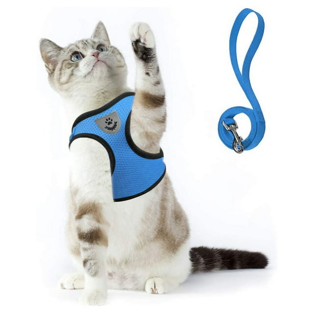 TIMIFIS Cat Harness Cat Harnesse And Leash Adjustable Soft Mesh Vest with Reflective Strap Metal Cat Harness And LeashFall