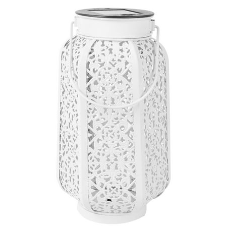 

Guangmc 1Pc Solar Projection Lamp LED Solar Iron Art Hollow Garden Projector Light