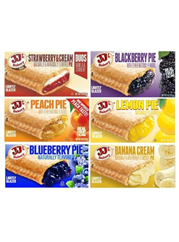 JJ's Bakery Fruit Pie Variety Pack | 6 Flavors | 6 Pack