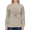 thumbnail image 2 of Wild Lavender Blossom Art Women's Sweatshirt, 2 of 3