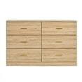 thumbnail image 3 of Resenkos Modern Natural 6-Drawer Dresser for Bedroom - Ample Storage Wide Chest of Drawers, Sturdy & Safe,Natural, 3 of 9
