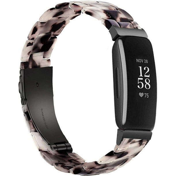 Wongeto Compatible with Fitbit Inspire HR Inspire Inspire 2 Band Women Girls Men Resin Accessory Rose Gold Buckle