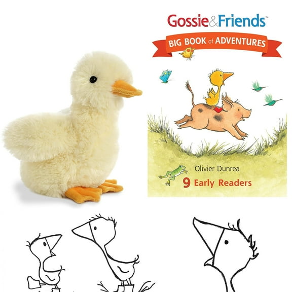 Gossie & Friends Adventure Gift Set Includes a Collection of Nine Easy Reader Stories, Plush Stuffed Animal Book Buddy, and Coloring Pages (Full of Friendship and Facing Concerns)