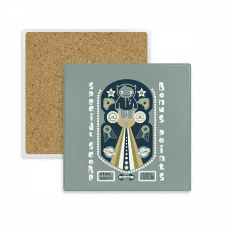 

Universe And Alien Monster Square Coaster Cup Mat Mug Subplate Holder Insulation Stone