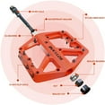 thumbnail image 3 of BUCKLOS MTB Pedals Mountain Bike Pedals Platform 9/16” Lightweight Non-Slip Cycling Double DU Sealed Bearing Flat Pedals with 16 Anti-Skid Pins, 3 of 7