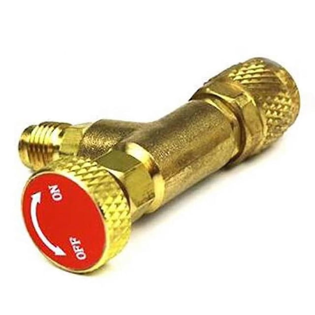 R410a Air Conditioning Refrigerant Valve Adapter, 1/4" Sae Male To 5/16" Sae Female Charging Hose Flow Control Valves