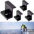 thumbnail image 2 of 4Pcs PV Solar Panel Mount Accessories PV End Clamp Aluminum Alloy Black, 2 of 5