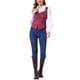 thumbnail image 2 of INSPIRE CHIC Chaleco sin mangas de ante sintético para mujer, con cordones, fiesta, talla XL, color rojo vino, 2 of 5