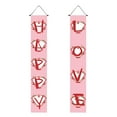 thumbnail image 2 of Moocorvic Valentine's Day Porch Couplet Home Curtain Banner Pull Flag Holiday Decoration, 2 of 5